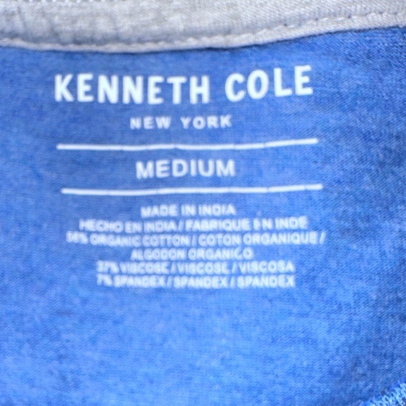 Kenneth Cole Blue T-Shirt Medium - Picture 3 of 3